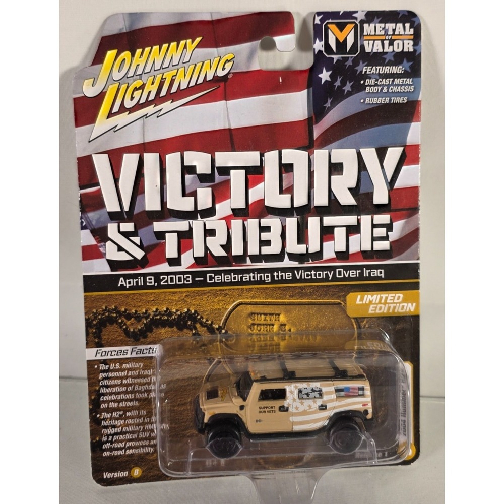Johnny Lightning 2004 Hummer H2 Victory Over Iraq Tribute Military Diecast Metal